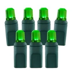 70 Light Green Pentagon Gem LED Christmas Lights