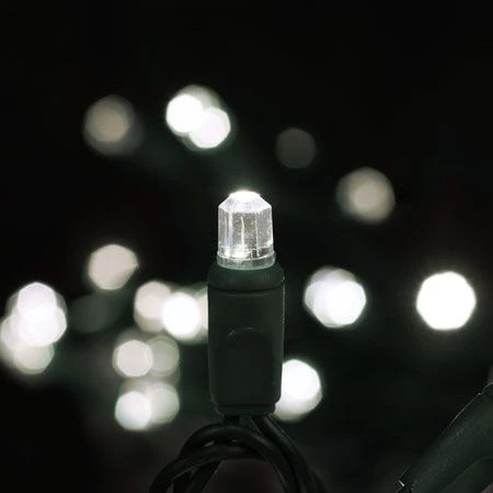 70 Light Pure White Pentagon Gem LED Christmas Lights 2 70 Light Pure White Pentagon Gem LED Christmas Lights - Image 2