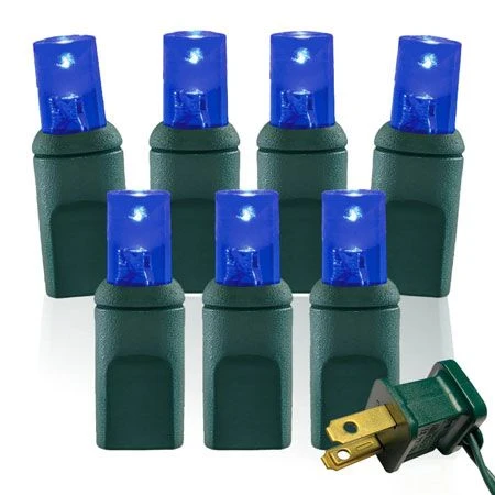 70 Light Blue Twinkle 5mm Wide Angle Conical LED Christmas Lights 1 70 Light Blue Twinkle 5mm Wide Angle Conical LED Christmas Lights