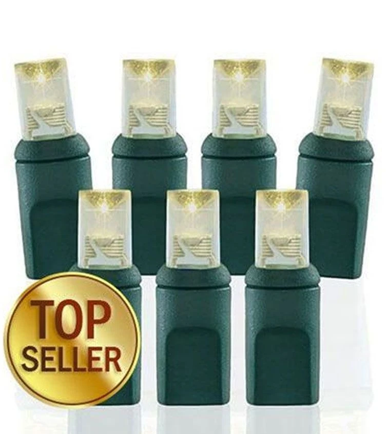 50 Light Yellow 5 Mm Wide Angle Conical LED Christmas Lights 4 50 Light Yellow 5 Mm Wide Angle Conical LED Christmas Lights - Image 4