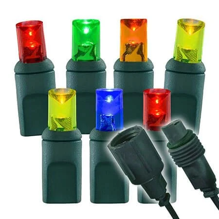 Wide Angle Conical - 4" Spacing, 100 Bulb, Grn Cord, UL Coaxial RY Plug - Full Wave - Multi 1 Wide Angle Conical - 4" Spacing, 100 Bulb, Grn Cord, UL Coaxial RY Plug - Full Wave - Multi