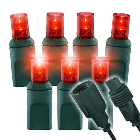 Slow Fade Red Wide Angle Conical - 4" Spacing, 70 Bulb, Grn Cord, UL Coaxial RY Plug - Full Wave 1 Slow Fade Red Wide Angle Conical - 4" Spacing, 70 Bulb, Grn Cord, UL Coaxial RY Plug - Full Wave