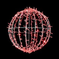 20" Foldable Sphere - LED - Red - Commercial Grade