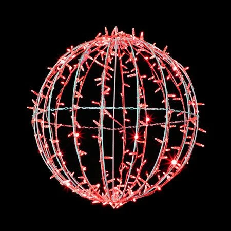 40" Foldable Sphere - LED - Red - Commercial Grade 1 40" Foldable Sphere - LED - Red - Commercial Grade