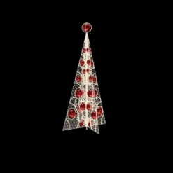 Mesh Trees With Ball Ornaments 12'