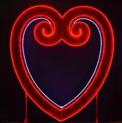 Valentine Photo Frame, 3D Garland With Mini Lights And Rope