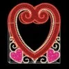 Valentine Photo Frame With Scroll Accents - 2D Glitter Mesh