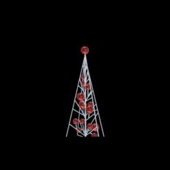 Rope Light Tree With Ornaments 6'