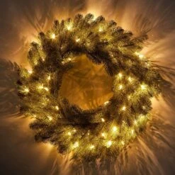 King Of Christmas 24" Royal Fir Wreath With Warm White LED Lights (Battery Operated) 11 King Of Christmas 24" Royal Fir Wreath With Warm White LED Lights (Battery Operated) -The King Of Christmas royal fir led artificial wreath