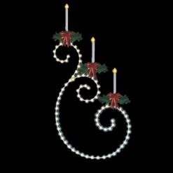 Candle Scroll 3' 10" W X 8' 6" T, 81 Bulbs, LED