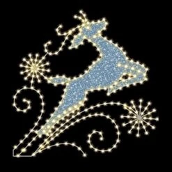 Leaping Reindeer 7' W X 7' T, 279 Bulbs, LED