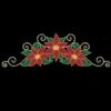 Poinsettia Spray Sign Topper 18' 6" W X 5' 9" T, 522 Bulbs, LED