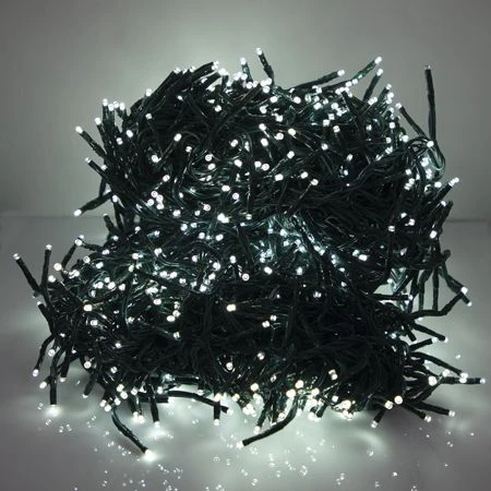 LED Cluster Light Set - 8 Function Memory Controller With Remote - 3 Sets Of 500 Bulbs - Cool Mint 1 LED Cluster Light Set - 8 Function Memory Controller With Remote - 3 Sets Of 500 Bulbs - Cool Mint