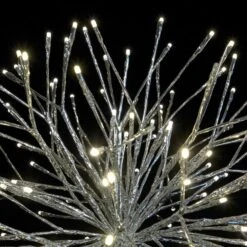 24" Silver Twinkle Starburst - Warm White LED Lights -The King Of Christmas sl tsb 24 ww sl 2 1