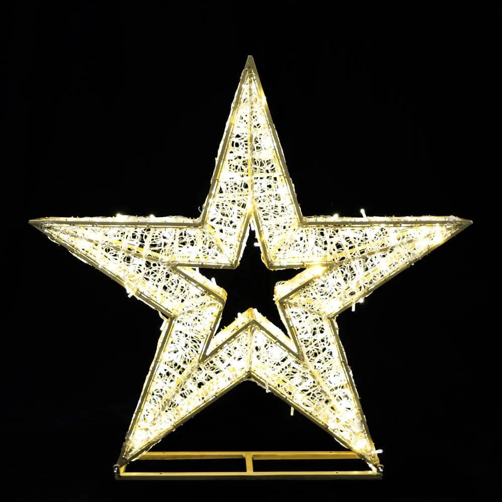 4' 3D LED Star Icon - Warm White 3 4' 3D LED Star Icon - Warm White - Image 3