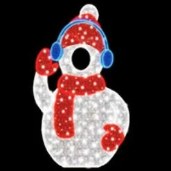 5.25' 2D LED Snowman - Photo Op Display
