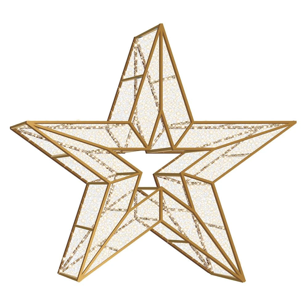 4' 3D LED Star Icon - Warm White 2 4' 3D LED Star Icon - Warm White - Image 2