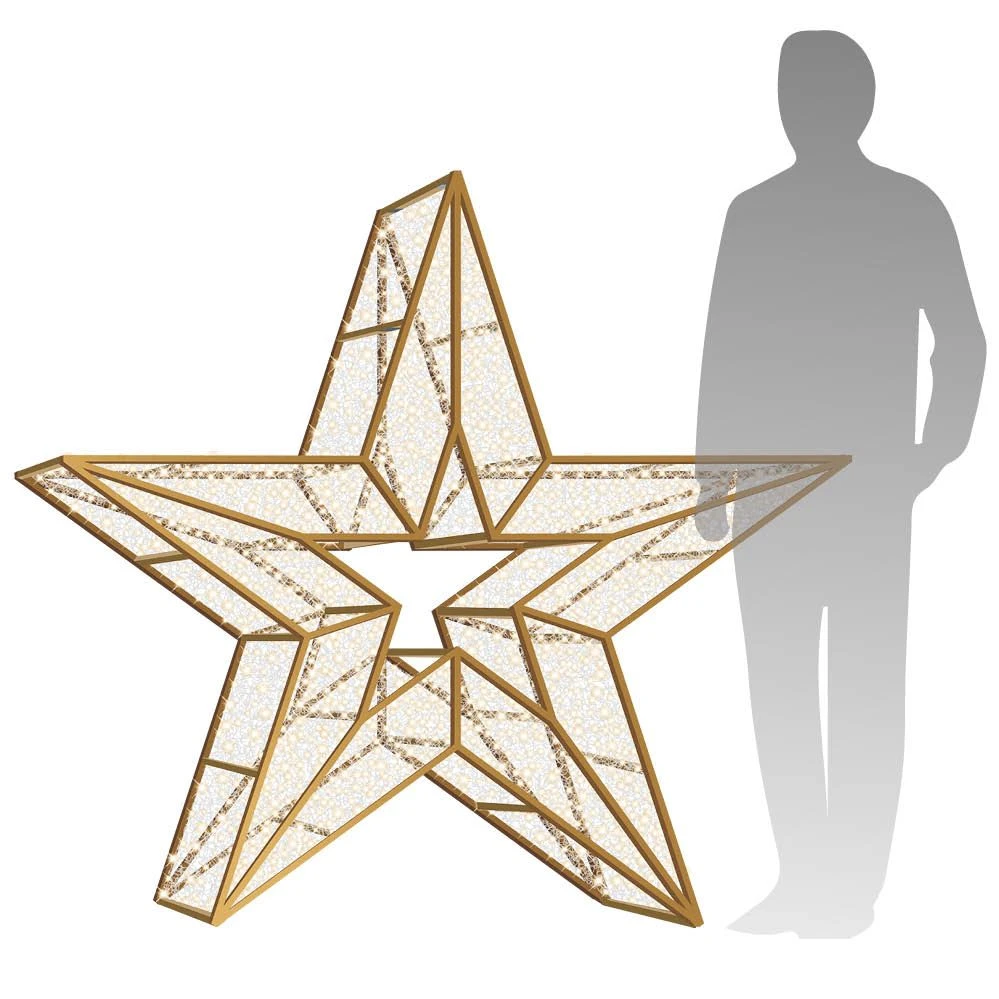 4' 3D LED Star Icon - Warm White 1 4' 3D LED Star Icon - Warm White