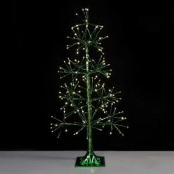 3' Green Starburst Tree - Warm White