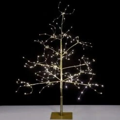 3' Gold Fairy Light LED Tree - 270 LEDs - Warm White