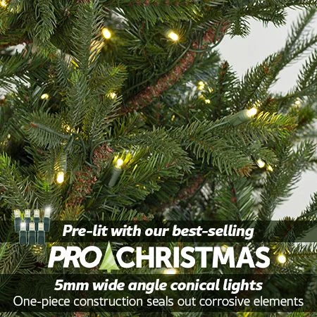 7.5' Indoor LED Upswept Norway Spruce Christmas Tree - Warm White 2 7.5' Indoor LED Upswept Norway Spruce Christmas Tree - Warm White - Image 2