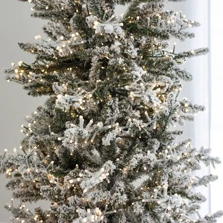 7.5' Indoor LED Flocked Alpine Fir Christmas Tree - Warm White 7 7.5' Indoor LED Flocked Alpine Fir Christmas Tree - Warm White - Image 7