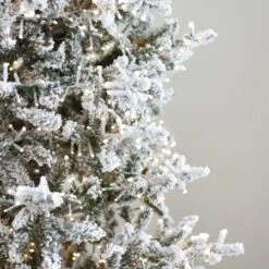 7.5' Indoor LED Flocked Alpine Fir Christmas Tree - Warm White 10 7.5' Indoor LED Flocked Alpine Fir Christmas Tree - Warm White -The King Of Christmas t it 75 1234 ww 5