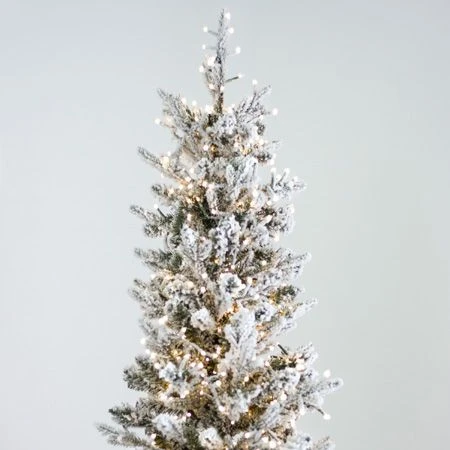 7.5' Indoor LED Flocked Alpine Fir Christmas Tree - Warm White 2 7.5' Indoor LED Flocked Alpine Fir Christmas Tree - Warm White - Image 2