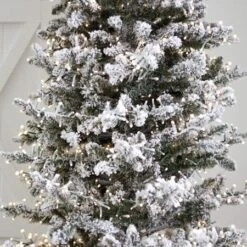 9' Indoor LED Flocked Alpine Fir Christmas Tree - Warm White 10 9' Indoor LED Flocked Alpine Fir Christmas Tree - Warm White -The King Of Christmas t it 9 1235 ww 2