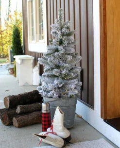 King Of Christmas 3' King Flock® Artificial Christmas Tabletop Tree Unlit 9 King Of Christmas 3' King Flock® Artificial Christmas Tabletop Tree Unlit -The King Of Christmas tabletop artificial christmas trees