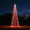 30' Commercial Tree Of Lights With LED Retrofit Bulbs - Red