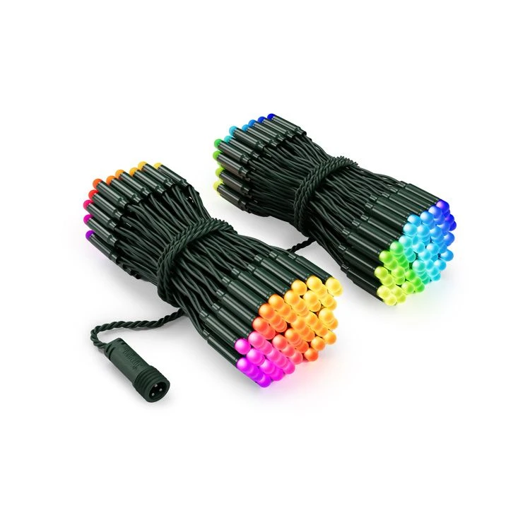Twinkly Pro - RGB Capsule - 250 Lights - 4" Spacing - Green Wire - Dual Line 1 Twinkly Pro - RGB Capsule - 250 Lights - 4" Spacing - Green Wire - Dual Line
