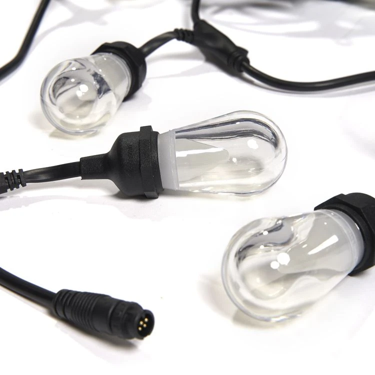 50 RGB SPI S14 Bulb, Black Cable, 12" Spacing - No Lead Wire 2 50 RGB SPI S14 Bulb, Black Cable, 12" Spacing - No Lead Wire - Image 2