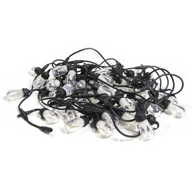 50 RGB SPI S14 Bulb, Black Cable, 12" Spacing - No Lead Wire 1 50 RGB SPI S14 Bulb, Black Cable, 12" Spacing - No Lead Wire