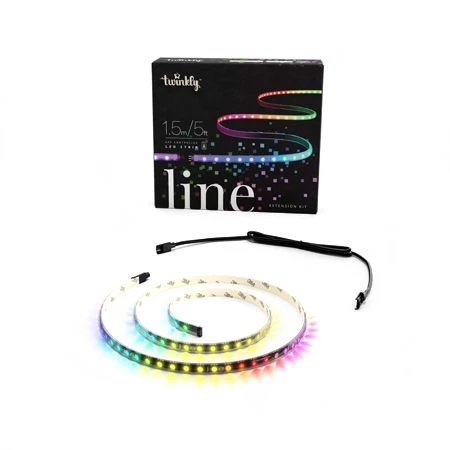 Twinkly, RGB Light Line, 5', 100L, Black Cord, Extension Kit 1 Twinkly, RGB Light Line, 5', 100L, Black Cord, Extension Kit