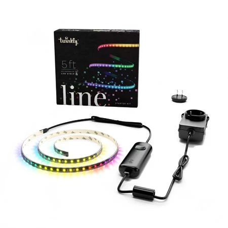 Twinkly RGB, Light Line, 5', Black Cord, Wifi, Starter Kit 1 Twinkly RGB, Light Line, 5', Black Cord, Wifi, Starter Kit