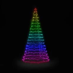 13' Twinkly Light Tree RGBW, 750L, Pole Included, Wifi 9 13' Twinkly Light Tree RGBW, 750L, Pole Included, Wifi -The King Of Christmas twp750spp fx rainbow