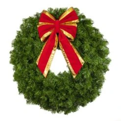 30" Unlit Deluxe Oregon Fir Wreath - Bow Option Available -The King Of Christmas w 30 dofu b vb 8 rgt
