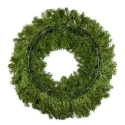 36" Lit Warm White Deluxe Oregon Fir Wreath - Bow Option Available -The King Of Christmas w 36 dof back 1