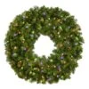 36" Lit Multicolor Deluxe Oregon Fir Wreath - Bow Option Available