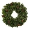 36" Unlit Deluxe Mixed Pine Wreath - Bow Option Available