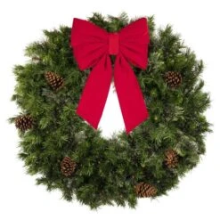 36" Unlit Deluxe Mixed Pine Wreath - Bow Option Available -The King Of Christmas w 36 mpu t b vb 12 r