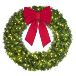 48" Lit Warm White Deluxe Oregon Fir Wreath - Bow Option Available 7 48" Lit Warm White Deluxe Oregon Fir Wreath - Bow Option Available -The King Of Christmas w 48 dofl 6 ww b vb 18 r