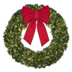 60" Lit Multi Deluxe Oregon Fir Wreath - Bow Option Available -The King Of Christmas w 60 dofl 6 m b vb 24 r
