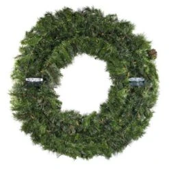 60" Unlit Deluxe Mixed Pine Wreath - Bow Option Available -The King Of Christmas w 60 mp back 3