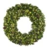 48" Deluxe Mixed Pine Wreath, Lit - Bow Option Available