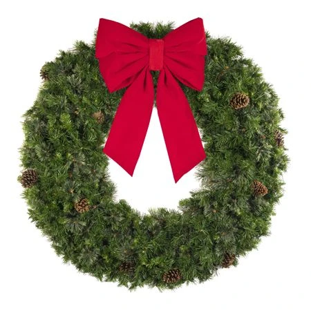 72" Unlit Deluxe Mixed Pine Wreath - Bow Option Available 4 72" Unlit Deluxe Mixed Pine Wreath - Bow Option Available - Image 4