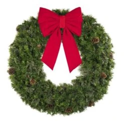 84" Unlit Deluxe Mixed Pine Wreath - Bow Option Available 5 84" Unlit Deluxe Mixed Pine Wreath - Bow Option Available -The King Of Christmas w 60 mpu t6 b vb 24 r 3