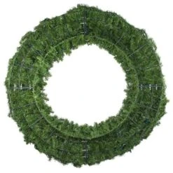 72" Lit Warm White And Red Deluxe Oregon Fir Wreath - Bow Option Available 9 72" Lit Warm White And Red Deluxe Oregon Fir Wreath - Bow Option Available -The King Of Christmas w 72 dof back 1 1