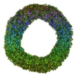 72" Deluxe Oregon Fir Wreath, Lit With Twinkly Pro RGBW